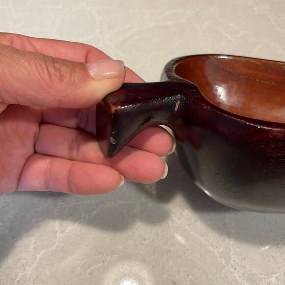 Vintage MCM heart shape nut trinket bowls leaf shape lot of 2 bowls - Picture 13 of 16